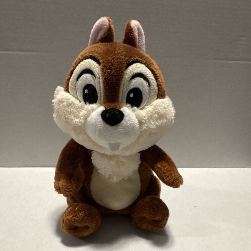 Chip 'n Dale Chipmunk Plush Stuffed Animal, Washable, Small 6 inch Brown